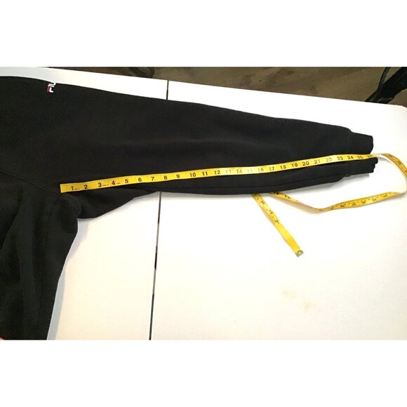 FILA- WOMENS BLACK ELASTIC WAIST TAPPER LEG SWEATPANTS SIZE SMALL - Picture 5 of 7